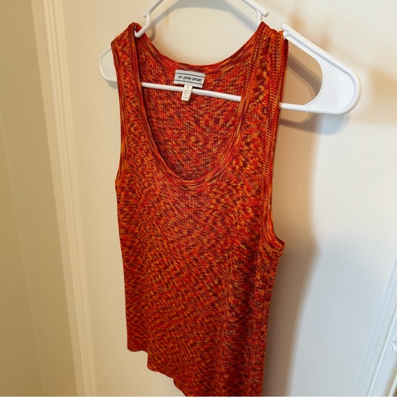 Two Piece St. John Sport Orange Twinset Cardigan Knit Small S - Picture 6 of 16
